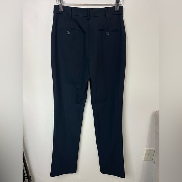 ASOS Design Flat Panel High Waist Straight Leg Trousers Black Size 0 - Picture 2 of 12